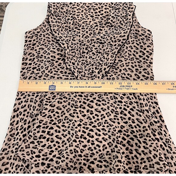 Cabi Women's Flutter Blouse Cheetah Leopard Print Top Style 3612 Size XS - Picture 8 of 10